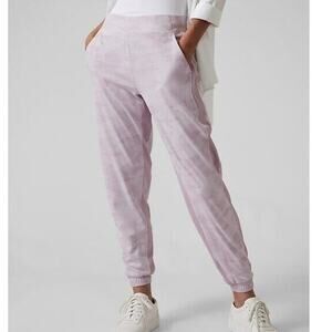 Athleta Womens 6 28 x 28 Pants Brooklyn Lined Camo Jogger Pull On High Rise Pink